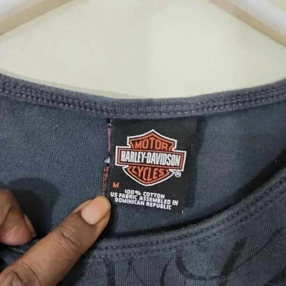 Harley Davidson Micro cropped top. Size Medium - Picture 3 of 4